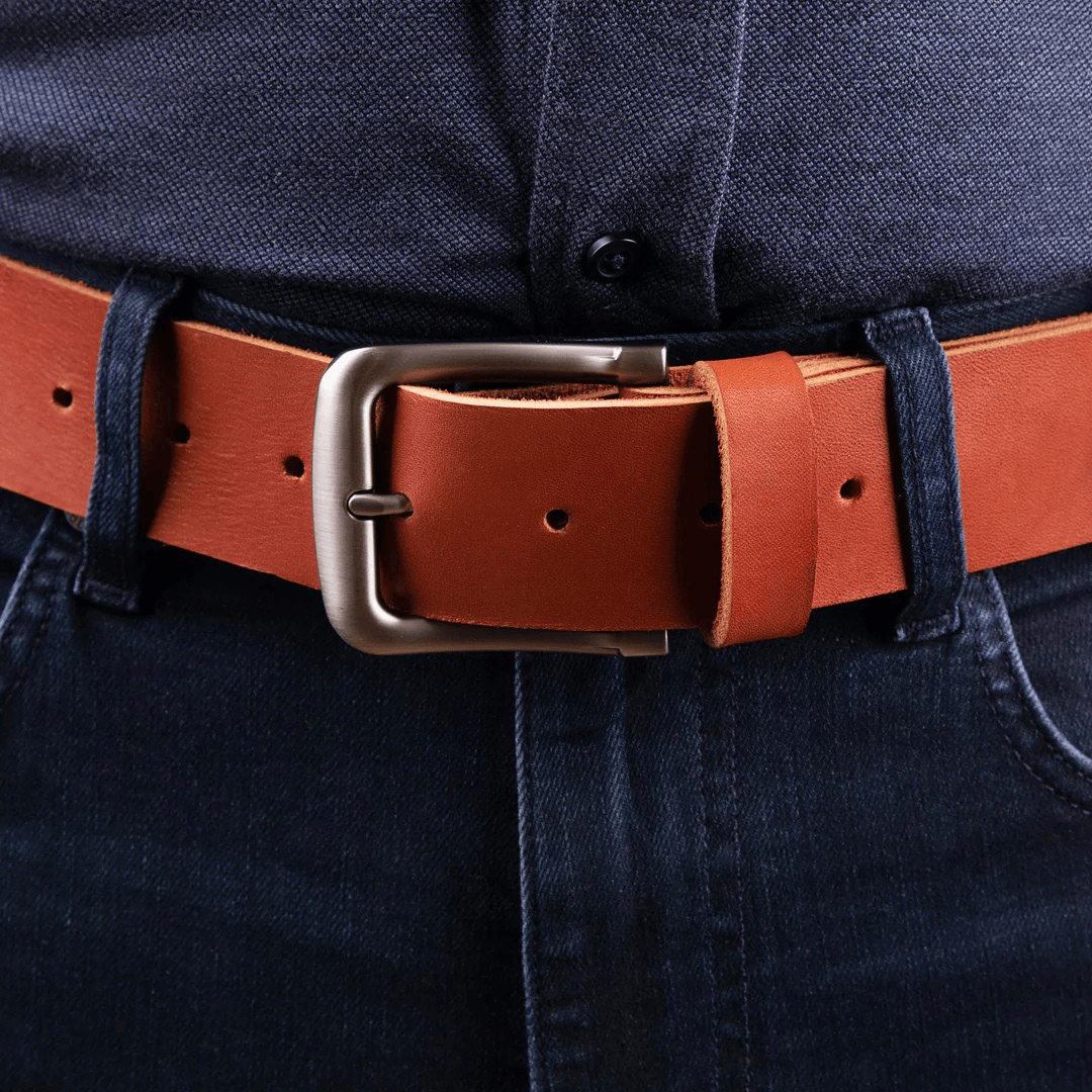 Personalized Engraved Men Luxury Genuine Leather Belt - Copper