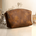 Personalized Leather Toiletry Bag Cosmetic Makeup Organizer - Dakota