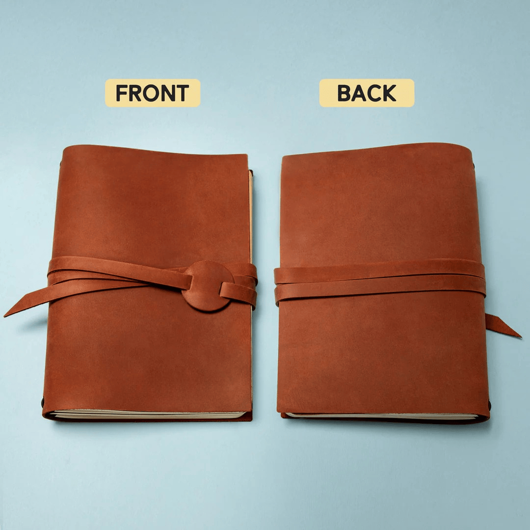 Personalized Leather Journal Custom Refillable Writing Notebook - Green